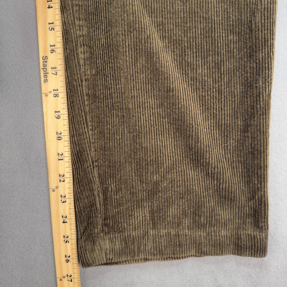 Polo Ralph Lauren Andrew Pant 34x27 Brown Corduroy Pleated Mens Trousers - Picture 8 of 9